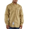 CARHARTT FLAME-RESISTANT TWILL SHIRT WITH POCKET FLAP FRS160 -down jacket shop CARHARTT FLAME RESISTANT TWILL SHIRT WITH POCKET FLAP FRS160 KHI S