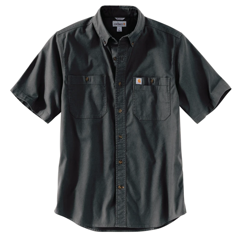 CARHARTT Mens' Rugged Flex Midweight Canvas Short Sleeve Shirt - Image 3