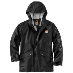CARHARTT MIDWEIGHT WATERPROOF RAIN STORM COAT BLACK 103508 001