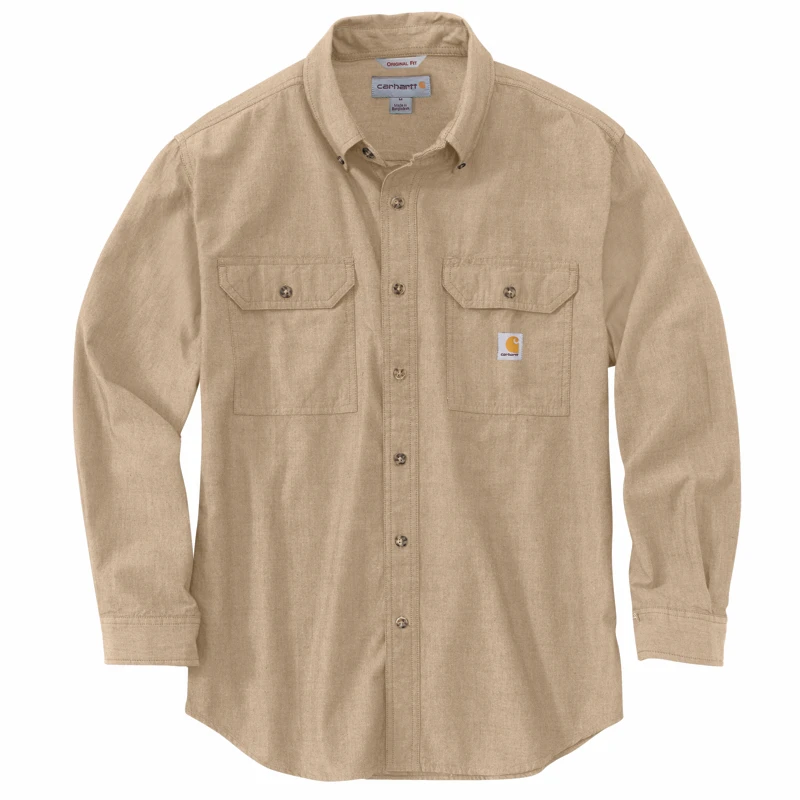 CARHARTT Mens' Loose Fit Midweight Chambray Long Sleeve Shirt #104368 - Image 2