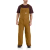CARHARTT QUILT LINED WASHED DUCK BIB OVERALLS BROWN 104031 -down jacket shop CARHARTT QUILT LINED WASHED DUCK BIB OVERALLS BROWN 104031