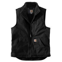 CARHARTT SHERPA LINED MOCK NECK VEST 104277 -down jacket shop CARHARTT SHERPA LINED MOCK NECK VEST 104277 BLK S