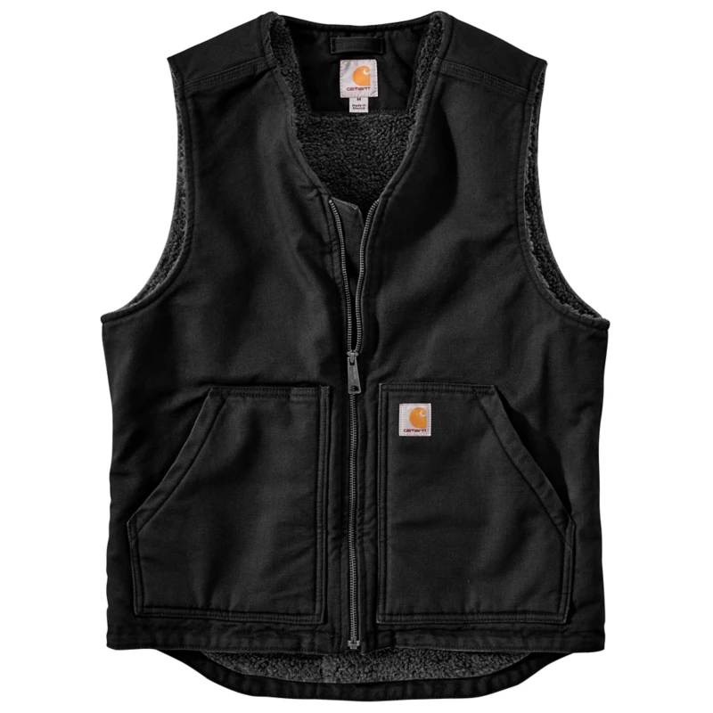 CARHARTT WASHED DUCK SHERPA LINED VEST 104394 4 CARHARTT WASHED DUCK SHERPA LINED VEST 104394 - Image 2