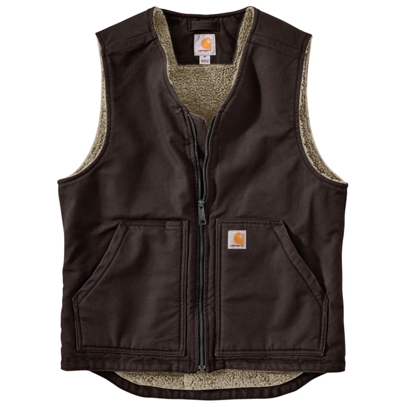 CARHARTT WASHED DUCK SHERPA LINED VEST 104394 5 CARHARTT WASHED DUCK SHERPA LINED VEST 104394 - Image 3