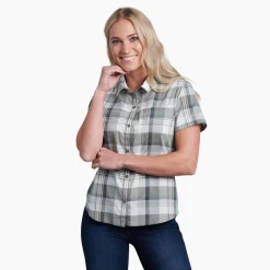 KUHL Women's KampShort Sleeve Shirt 8 KUHL Women's KampShort Sleeve Shirt -down jacket shop KUHL Womens Kamp Short Sleeve Shirt SAGE XS