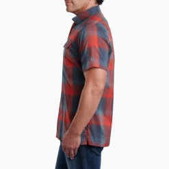 KUHL Men's Response Short Sleeve Shirt -down jacket shop KUH 7452 Response RedGalaxy Side