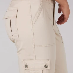 LEE WOMEN'S FLEX TO GO RELAXED FIT CARGO CAPRI IN OXFORD TAN 11 LEE WOMEN'S FLEX TO GO RELAXED FIT CARGO CAPRI IN OXFORD TAN -down jacket shop LEE 112314364 OXFT SideDetail