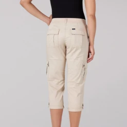 LEE WOMEN'S FLEX TO GO RELAXED FIT CARGO CAPRI IN OXFORD TAN 10 LEE WOMEN'S FLEX TO GO RELAXED FIT CARGO CAPRI IN OXFORD TAN -down jacket shop LEE 112314364 OXFT back