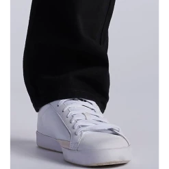 LEE MEN'S REGULAR FIT STRAIGHT LEG JEANS IN DOUBLE BLACK -down jacket shop LEE 2008908 LegDetail