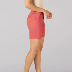 LEE WOMEN'S REGULAR FIT 7in CHINO WALKSHORT IN CINNAMON -down jacket shop LEE 2314399 side