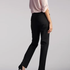 LEE WOMEN'S RELAXED FIT STRAIGHT LEG PANT (ALL DAY PANT) IN BLACK -down jacket shop LEE 4631201 SIDE