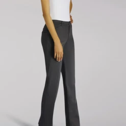 LEE WOMEN'S FLEX MOTION REGULAR FIT STRAIGHT LEG PANT IN IRON -down jacket shop LEE 4634166 SIDE