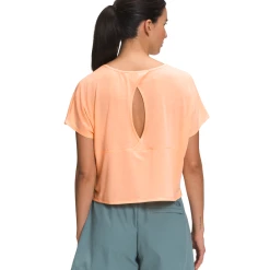 THE NORTH FACE WOMEN'S WANDER CROSSBACK SHORT SLEEVE -down jacket shop NF0A7QAU 3R8 back