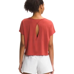 THE NORTH FACE WOMEN'S WANDER CROSSBACK SHORT SLEEVE -down jacket shop NF0A7QAU UBR back