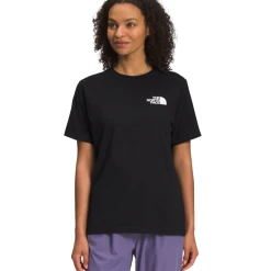 THE NORTH FACE Womens' Short Sleeve Box NSE Tee 25" Length -down jacket shop NF0A81V3 A68 back