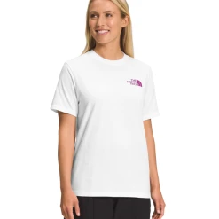 THE NORTH FACE Womens' Short Sleeve Box NSE Tee 25" Length -down jacket shop NF0A81V3 VV1 back