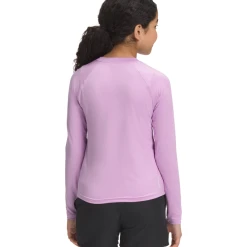 THE NORTH FACE Girls' Amphibious Long Sleeve Sun Tee -down jacket shop NF0A81XE HCP back