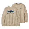 PATAGONIA Men's Long Sleeved Home Water Trout ResponsibiliTee #37574 -down jacket shop PATAGONIA Mens Long Sleeved Home Water Trout ResponsibiliTee 37574