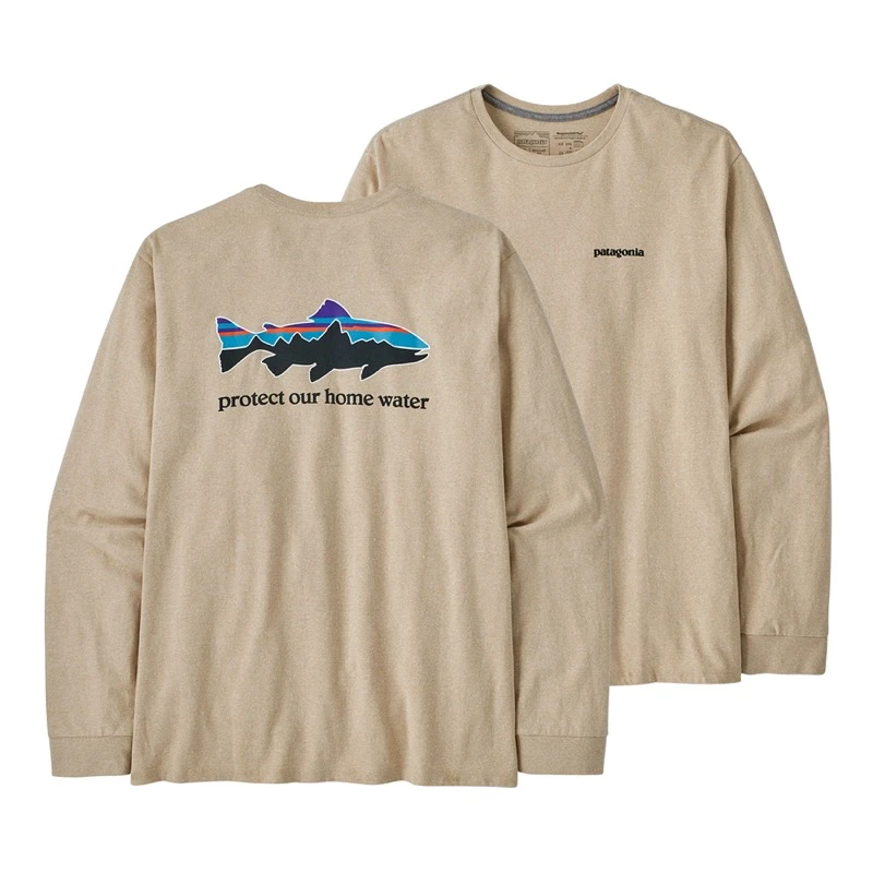 PATAGONIA Men's Long Sleeved Home Water Trout ResponsibiliTee #37574 3 PATAGONIA Men's Long Sleeved Home Water Trout ResponsibiliTee #37574