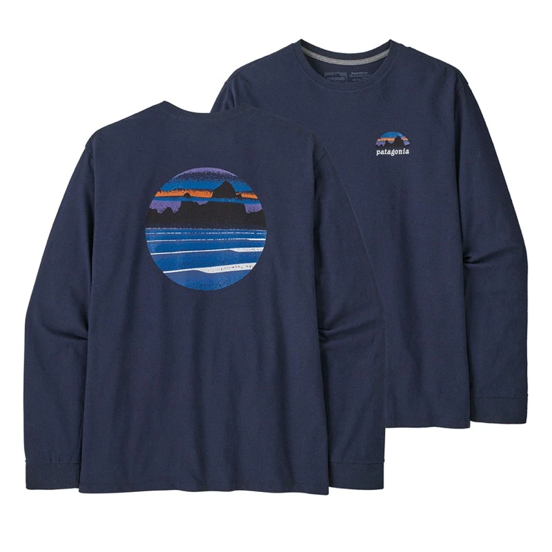 PATAGONIA Men's Long Sleeved Skyline Stencil ResponsibiliTee #37679 4 PATAGONIA Men's Long Sleeved Skyline Stencil ResponsibiliTee #37679 - Image 2