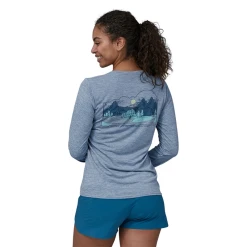 PATAGONIA Women's Long Sleeved Capilene Cool Daily Graphic Shirt, Lands #45165