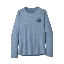 PATAGONIA Women's Long Sleeved Capilene Cool Daily Graphic Shirt, Lands #45165 -down jacket shop PAT 45165 LFBX front