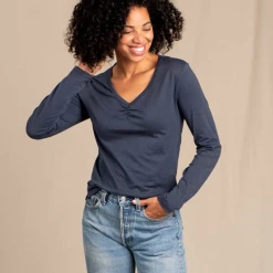 Toad&Co TOAD & CO Women's Rose Long Sleeve Tee 11 Toad&Co TOAD & CO Women's Rose Long Sleeve Tee -down jacket shop TOAD CO Womens Rose Long Sleeve Tee TRNV XS